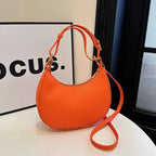 French handbag women bag semi-circular crescent single shoulder armpit bag fashionable commuting niche letter crossbody handbag