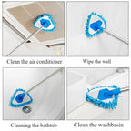Triangle Retractable Wall Cleaning Mop Ceiling Air Conditioner Dust Removal Mini Mop Small Wall Cleaning Home Clean Floors Tool