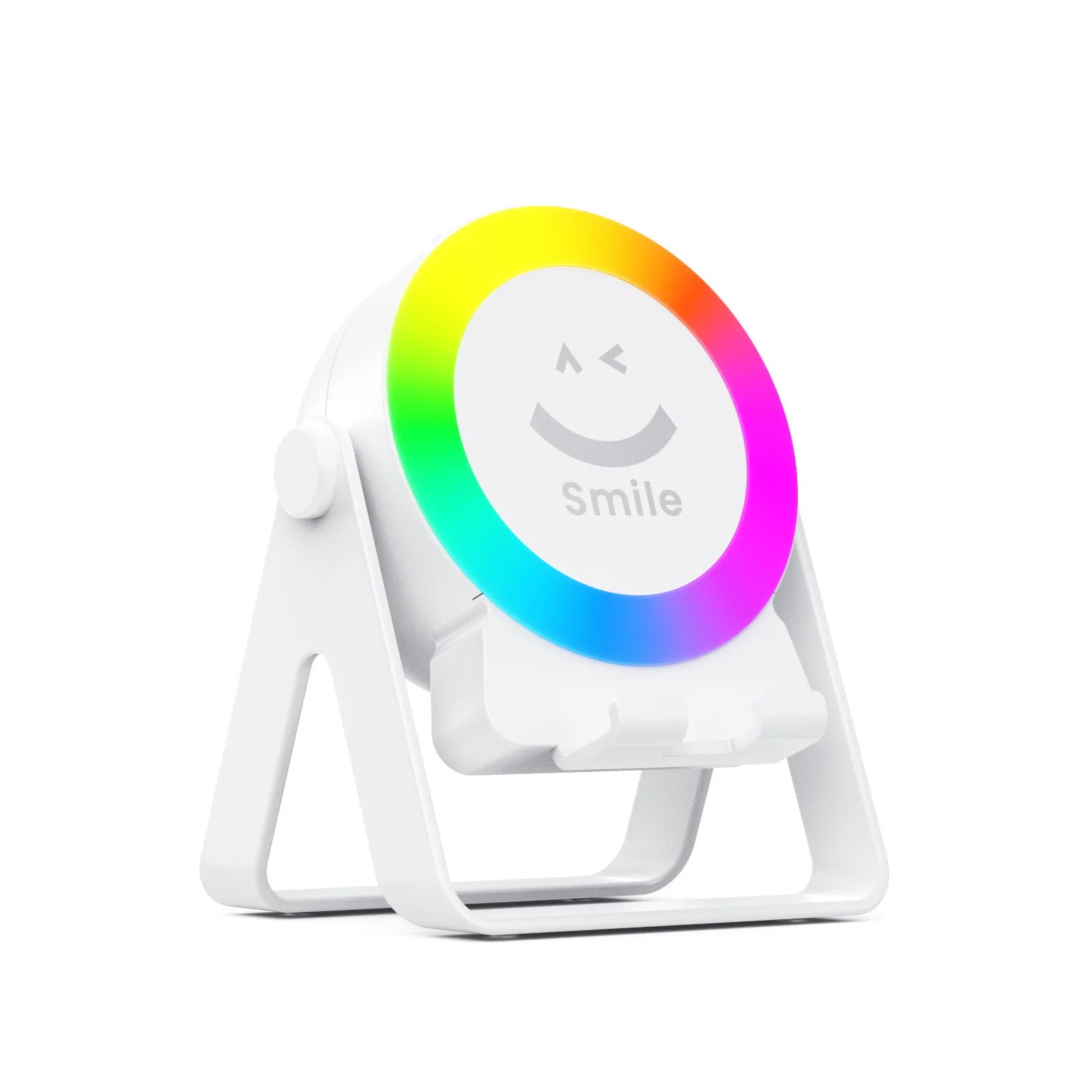 New Cell Phone Holder Stand With Bluetooth 4 IN 1 Wireless Induction Audio Speaker 360° Rotation Stand with LED