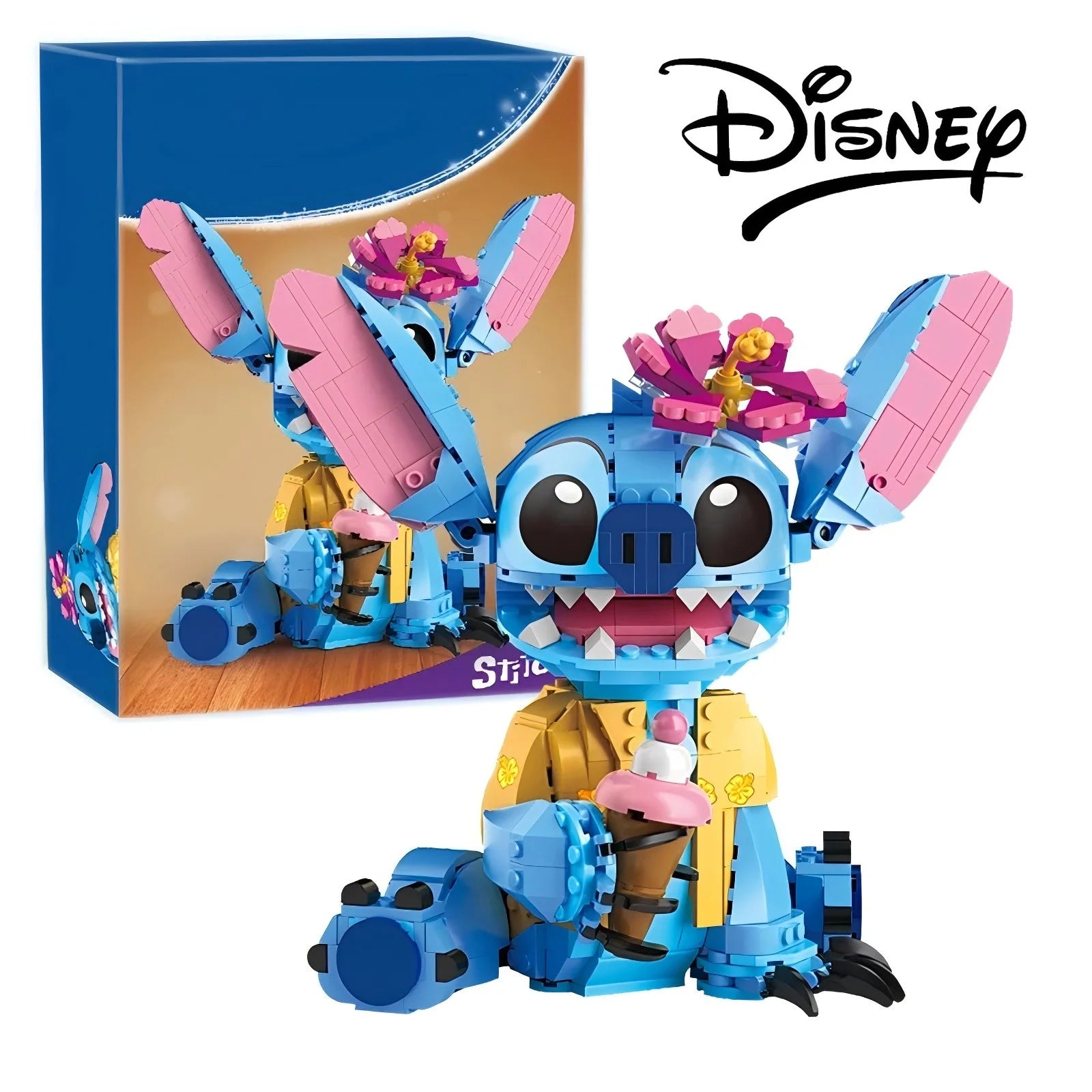 New Stitch Angel CP Building Blocks 2025 - Large Piece Cartoon Toys with Moving Ears Kids Assembly Gift for Boys Girls Birthday