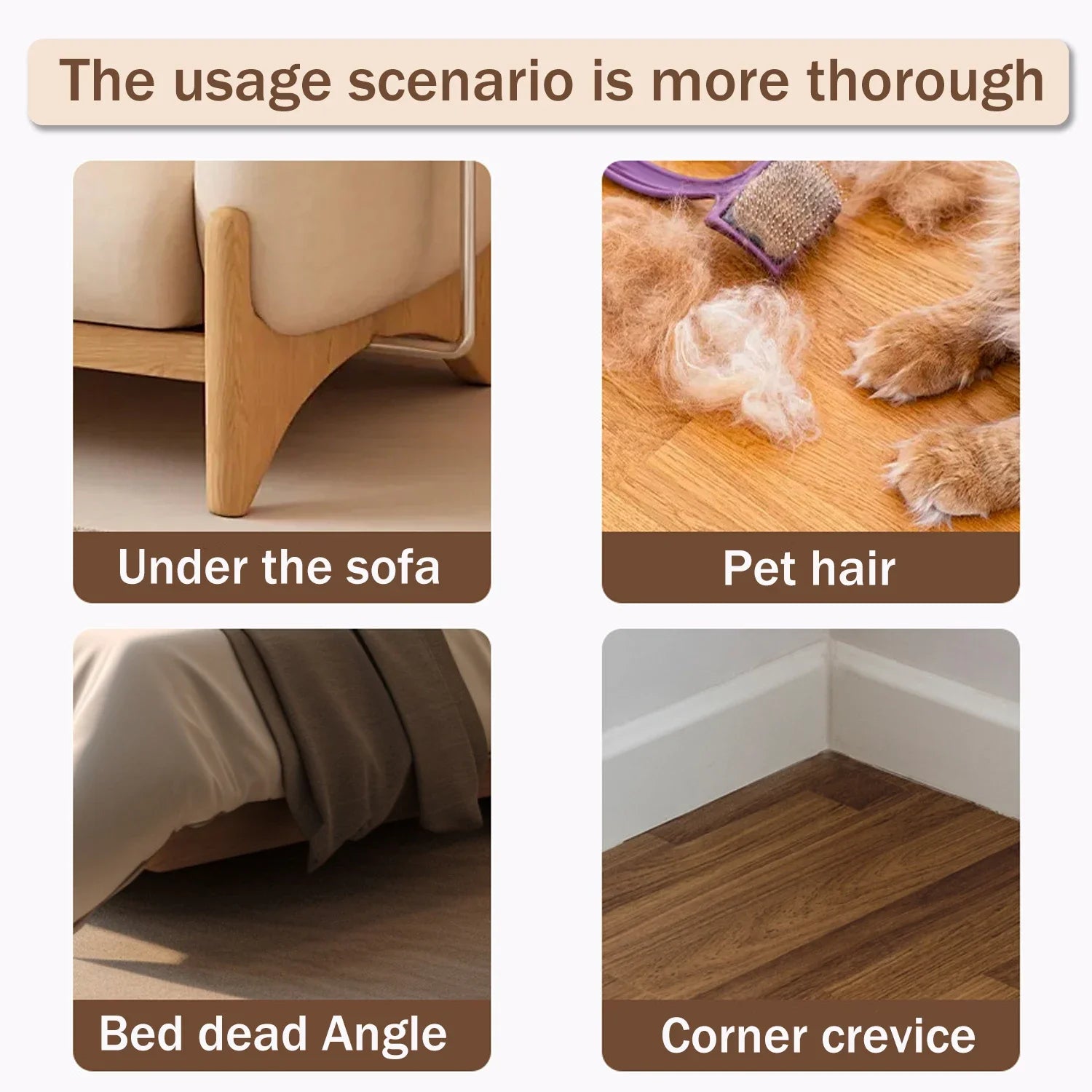 Wireless vacuum & mopping combo with 3 adjustable modes for deep cleaning in various scenarios, easily keeping your home clean.
