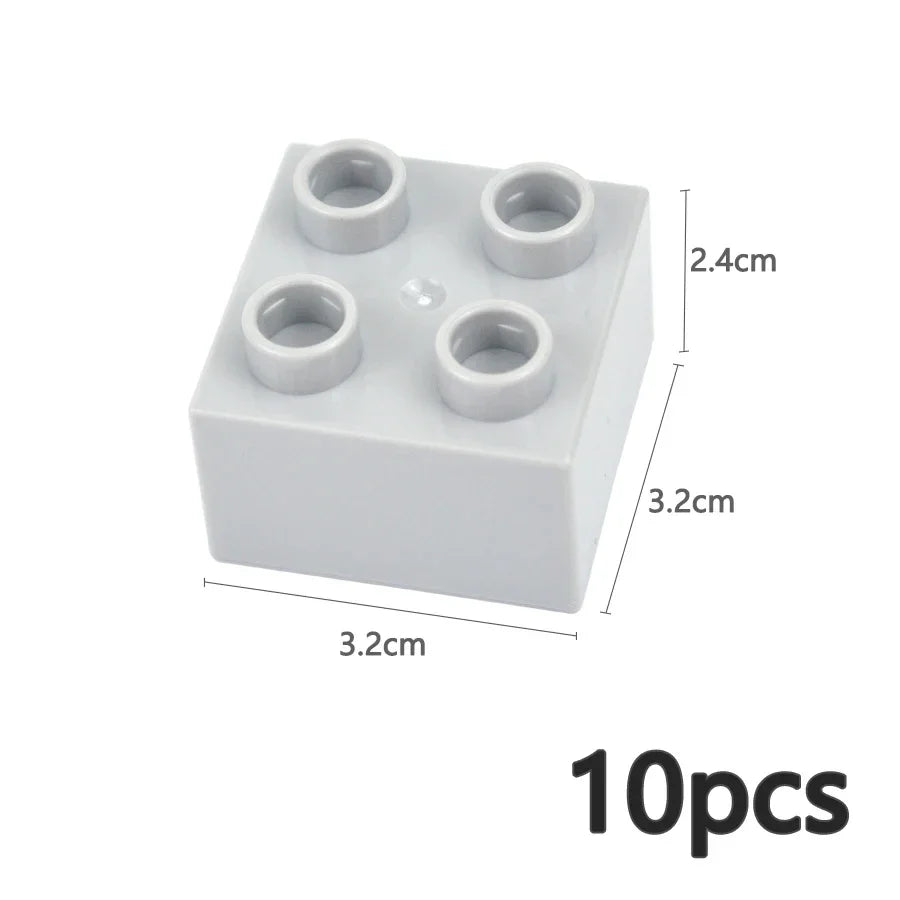 DIY Big Size Bulk Bricks Creative Thick Building Blocks Educational Kid Toys Slope Thin Large Particles Compatible With Duploes