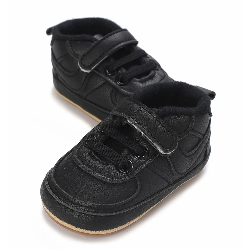 0-1Year New Baby Shoes Retro Leather Boy Girl Shoes Multicolor Toddler Rubber Sole Anti-slip First Walkers Infant Newborn