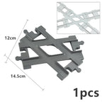 Big Size Track Bricks Train Straight Curved Switch Railway City View  Large Building Bricks Wheel Bridge Toys Compatible Duploes