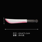 48.5cm/19.09in Plastics Fake Blood Knife Party Supplies Weapon Props Model Halloween Cosplay Funny Gift Collectible Outdoor Toys