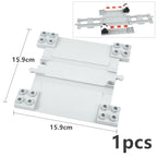 Big Size Track Bricks Train Straight Curved Switch Railway City View  Large Building Bricks Wheel Bridge Toys Compatible Duploes