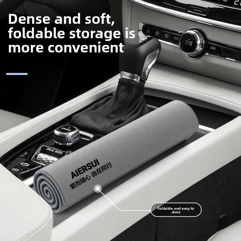 Car Wash Towel High Absorbency Automotive Interior Cleaning Cloth Suede/Coral Velour Double-Sided Material Lint-Free