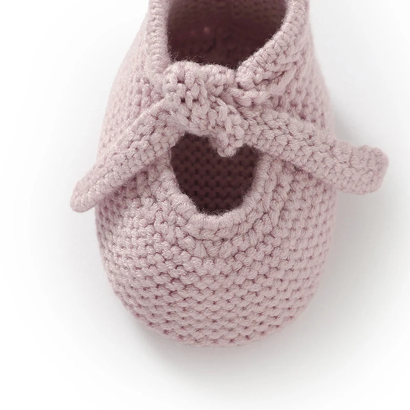 Baby Shoes Knit Newborn Boy Girls Bed Boots Fashion Cute Bow Infant Clothing Accessories Toddler Children Shallow Footwear 0-18M