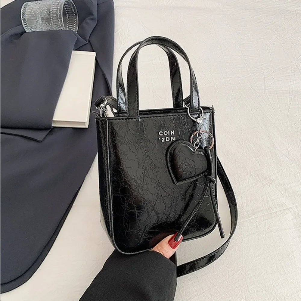Korean Women Bag Silver Mini Small Square Bag Texture Vogue Versatile Shoulder Purses Crossbody Bag Lady Handbags
