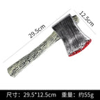 48.5cm/19.09in Plastics Fake Blood Knife Party Supplies Weapon Props Model Halloween Cosplay Funny Gift Collectible Outdoor Toys
