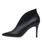 Crescent Hollow Ankle Boots Pointed Toe Ankle Boots Velvet Low Fashion White Design Stiletto Comfortable Plus Size Women Shoes