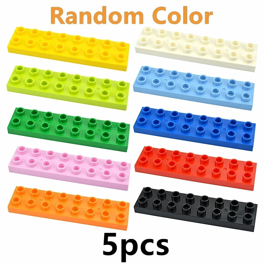 DIY Big Size Bulk Bricks Creative Thick Building Blocks Educational Kid Toys Slope Thin Large Particles Compatible With Duploes