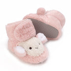 Cute Bear Baby Shoes Cartoon Soft Soled Snow Boots for Infant Boy Girl Autumn Winter Warm Thicken Plush Kids First Walkers 0-18M