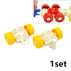 City View Large Building Bricks Wheel Bridge Big Size Track Bricks Train Straight Curved Switch Railway Compatible Duploes Toys