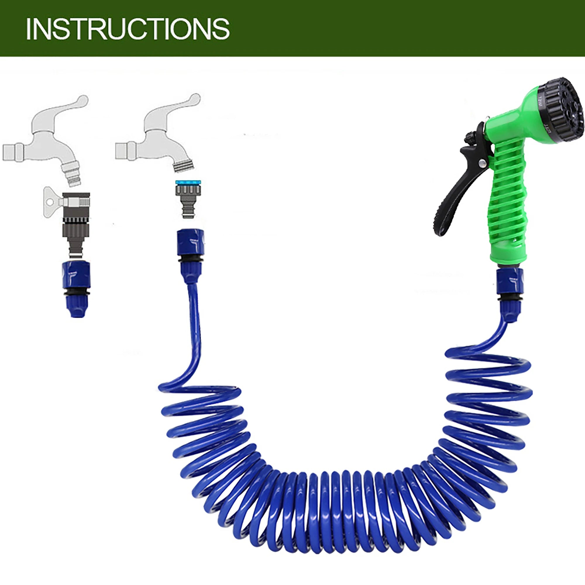 7 Function Water Gun High Pressure Spray Gun Garden Plant Flower Lawn Vegetable Irrigation Watering Car Washing Home Clean Tool