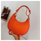 French handbag women bag semi-circular crescent single shoulder armpit bag fashionable commuting niche letter crossbody handbag