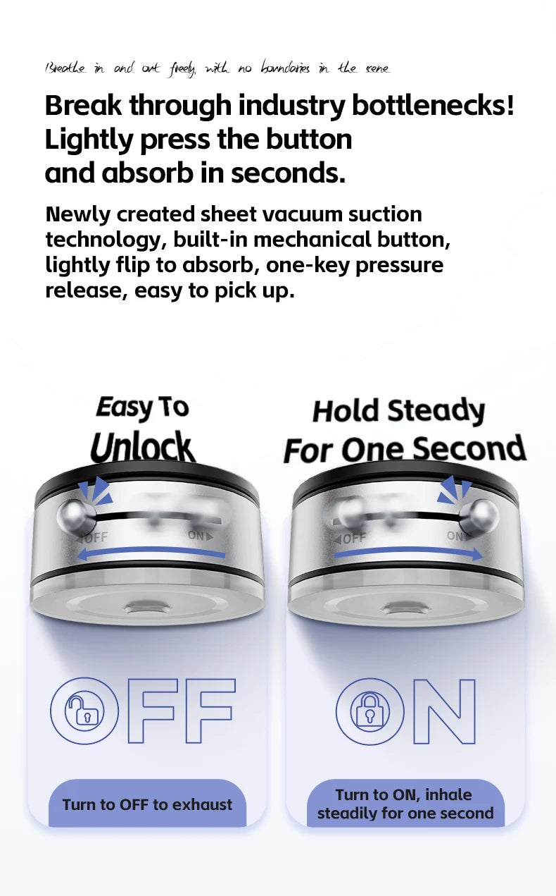 Super Magnetic Phone Stand 360° Rotating Desktop Car Holder Vacuum Adsorption Strong Magnetism Car Mount Phone Holder