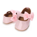 0-1 Year Old Baby Walking Shoes PU Leather Soft Sole Anti Slip Butterfly Bow Newborn Baby Shoes Breathable Anti Slip