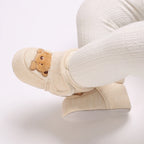 Cute Bear Baby Shoes Cartoon Soft Soled Snow Boots for Infant Boy Girl Autumn Winter Warm Thicken Plush Kids First Walkers 0-18M