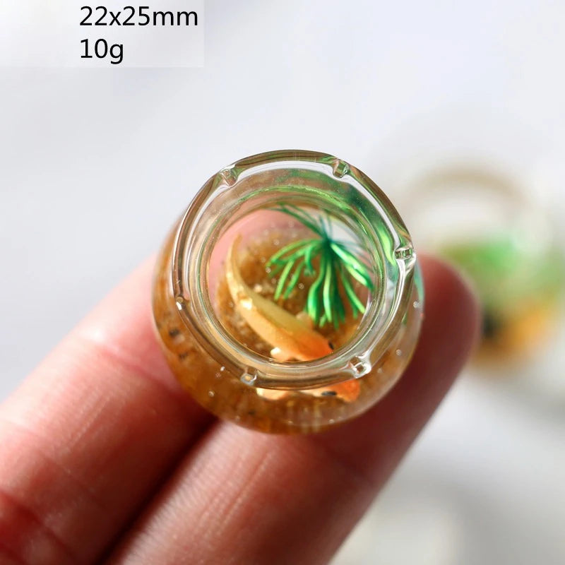 1pc Doll Aquarium Dollhouse Miniature Glass Fish Tank Bowl Aquarium Doll House Home Ornament Toys for Dollhouse Decor Toys