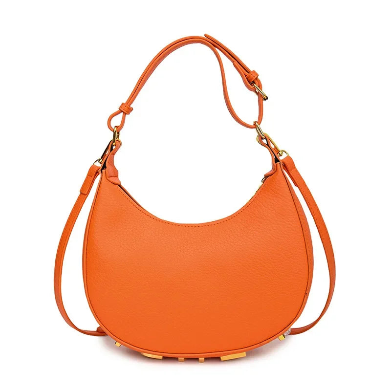 French handbag women bag semi-circular crescent single shoulder armpit bag fashionable commuting niche letter crossbody handbag