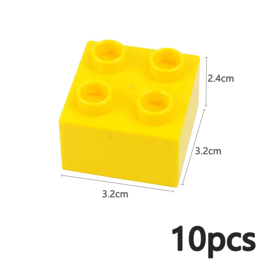 DIY Big Size Bulk Bricks Creative Thick Building Blocks Educational Kid Toys Slope Thin Large Particles Compatible With Duploes