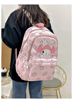 Sanrio Start Of School Season Backpack Anime Kuromi Cinnamoroll Student Bag Large Capacity Women Bag For Children Girls Gift ﻿