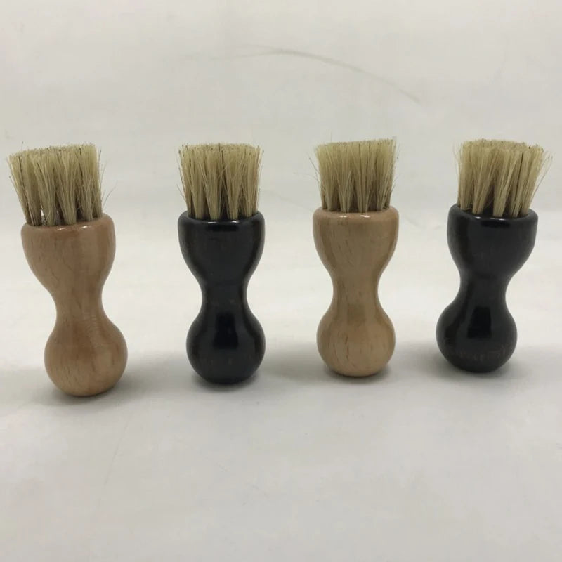 Mini Buffing Brush For Cleaning Shoes Hog Bristle Brushes Boot Shoes Cleaner Leather Shoes Supplies Gourd Brush Home Clean Tool