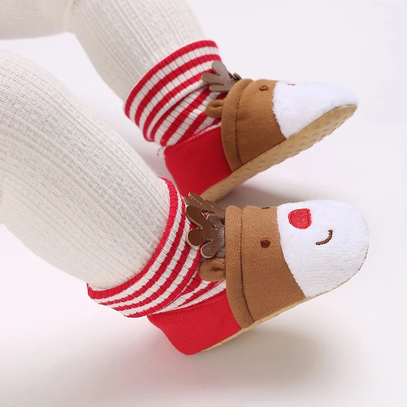 Winter Warm Baby Shoes Children's Shoes 0-1 Year Old Soft Soled Cotton Shoes Men's and Women's Baby Plush Shoes Snow Boots