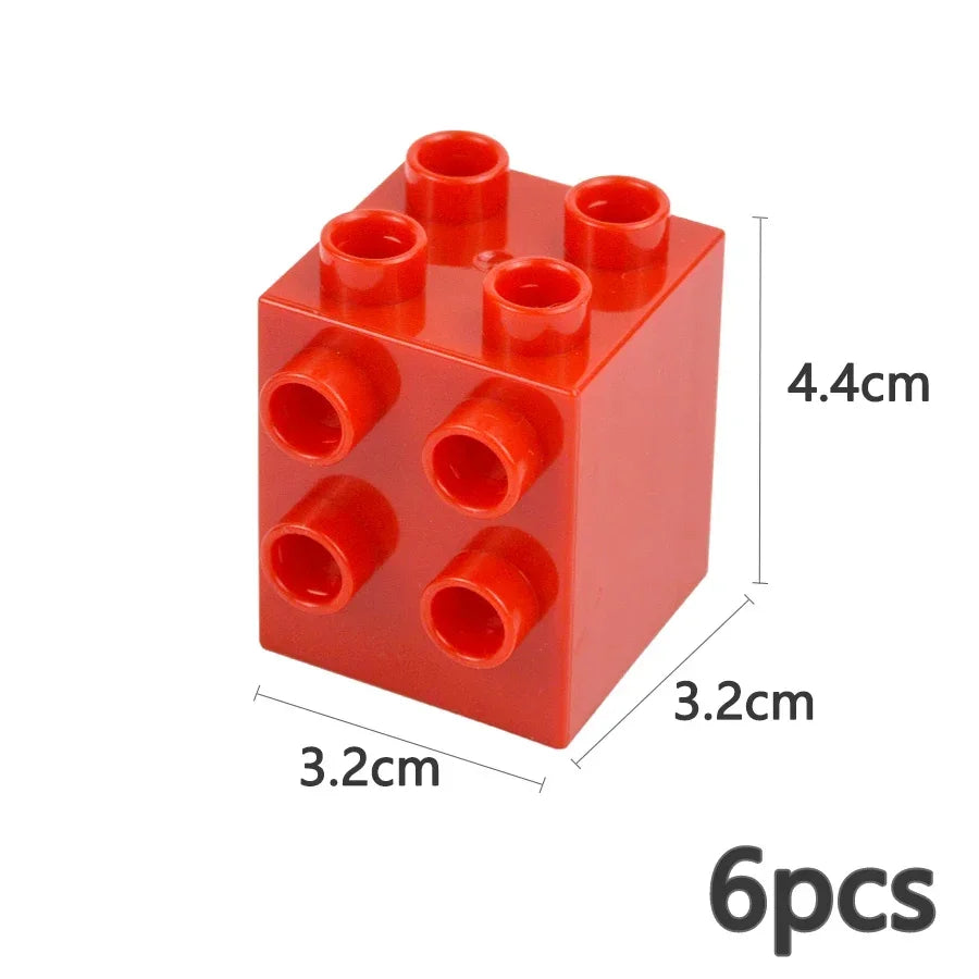DIY Big Size Bulk Bricks Creative Thick Building Blocks Educational Kid Toys Slope Thin Large Particles Compatible With Duploes