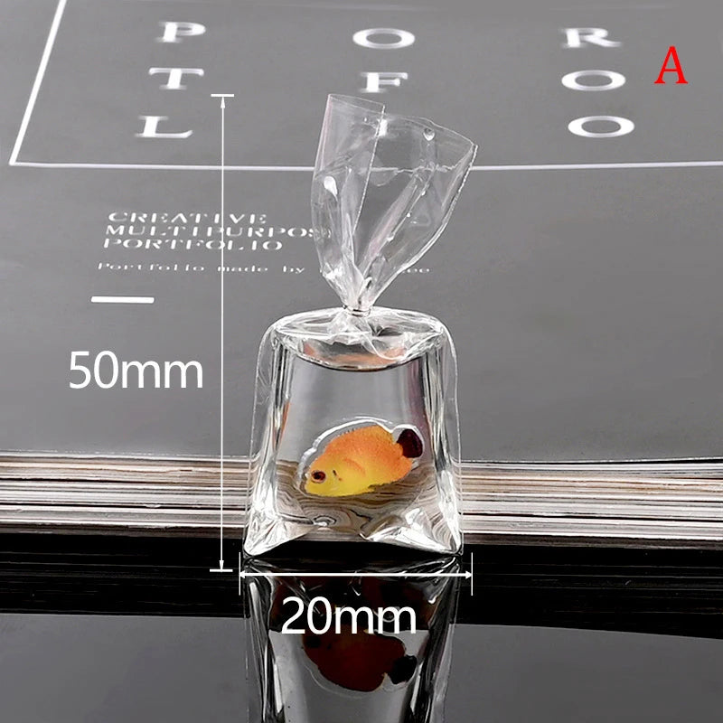 1:12 Miniature Model Mini Fish Tank Bowl Simulation Aquarium Scene Model For Home Desktop Ornament Dollhouse Toys Decoration