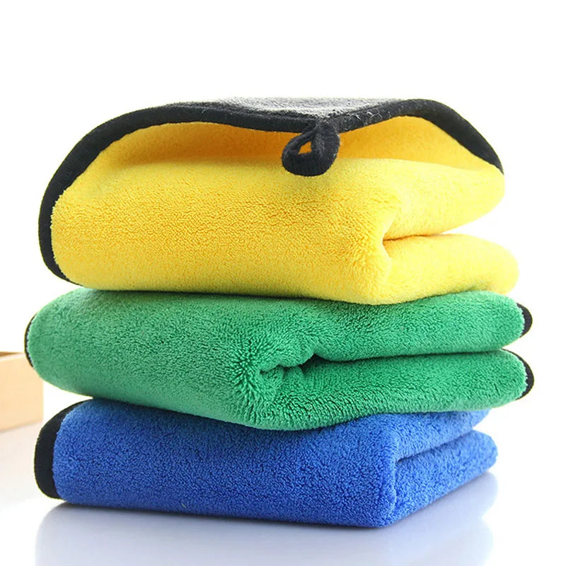 Car Wash Towel 2/3pcs Microfiber Super Absorbency Car Cleaning Cloth Drying Double-Sided Auto Towels Car Care Detailing