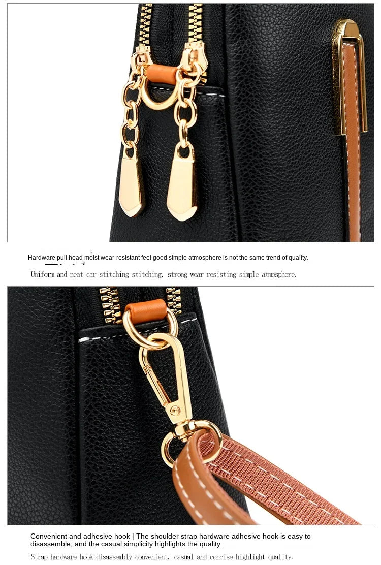 High Quality Genuine Leather Luxury Handbags Women Bag Designer Female Crossbody Shoulder Bags 2024 Ladies Cowhide Messenger Sac