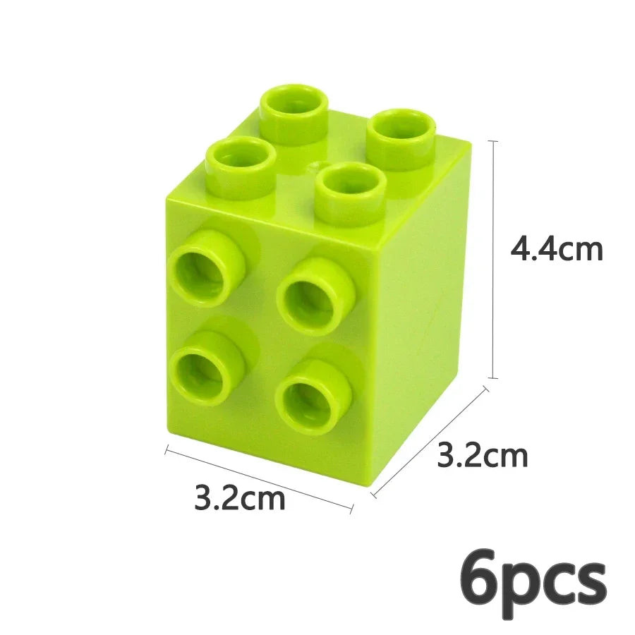 DIY Big Size Bulk Bricks Creative Thick Building Blocks Educational Kid Toys Slope Thin Large Particles Compatible With Duploes
