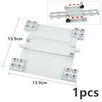Big Size Track Bricks Train Straight Curved Switch Railway City View  Large Building Bricks Wheel Bridge Toys Compatible Duploes