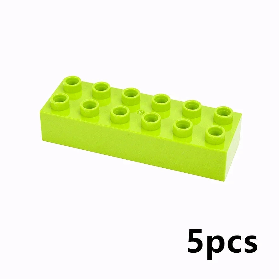 DIY Big Size Bulk Bricks Creative Thick Building Blocks Educational Kid Toys Slope Thin Large Particles Compatible With Duploes