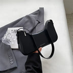 Small Cute Underarm Shoulder Bags for Women 2024 Trend Design Leather Handbags and Purses Y2K Silver Red Hand Bag Women Bag