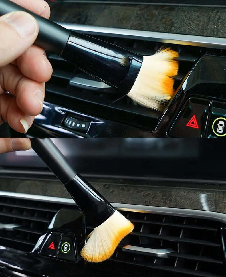 2pcs Multipurpose Cleaning Brush for Car Interior Air Conditio Outlet Crevice Dust Removal Brushes Office Home Clean Brush Tools