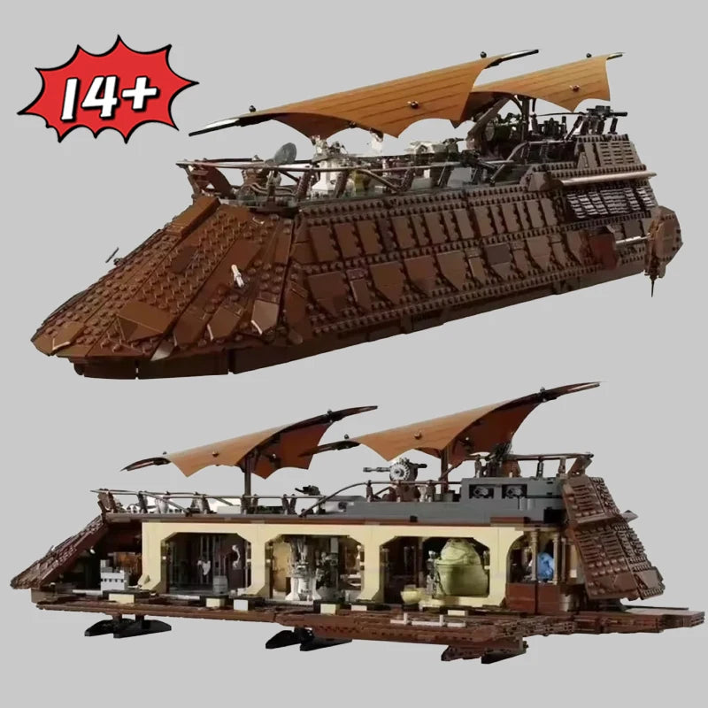 UCS FIT 75397 Sail Barge Building Block Classic Sailboat Model Bricks Assembly Toys Birthday Christmas Gifts Home Decor
