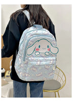 Sanrio Start Of School Season Backpack Anime Kuromi Cinnamoroll Student Bag Large Capacity Women Bag For Children Girls Gift ﻿