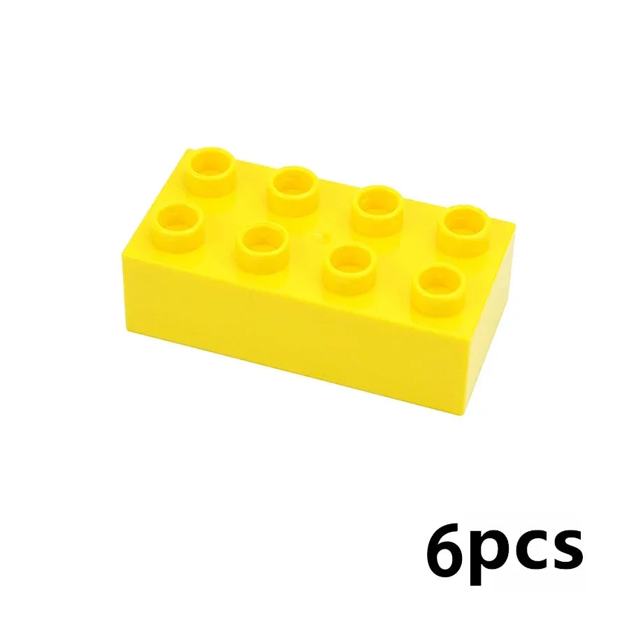 DIY Big Size Bulk Bricks Creative Thick Building Blocks Educational Kid Toys Slope Thin Large Particles Compatible With Duploes