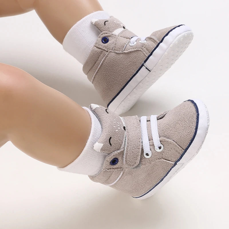 NEW Classic baby shoes for boys and girls cute animal casual flat shoes the first baby cotton non slip and warm walking shoes ﻿