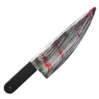 48.5cm/19.09in Plastics Fake Blood Knife Party Supplies Weapon Props Model Halloween Cosplay Funny Gift Collectible Outdoor Toys
