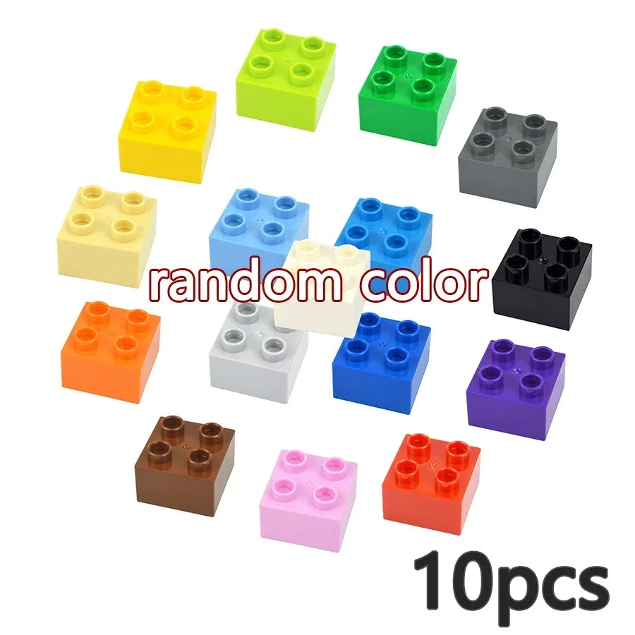 DIY Big Size Bulk Bricks Creative Thick Building Blocks Educational Kid Toys Slope Thin Large Particles Compatible With Duploes