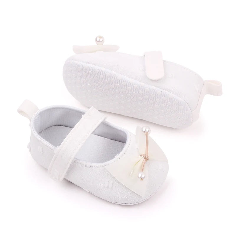 Baby Step Front Shoes Spring and Autumn New Style Girls' Baby Shoes with Korean-style Bowknots and Anti-slip Soft Soles BY2235