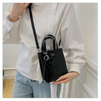 Korean Women Bag Silver Mini Small Square Bag Texture Vogue Versatile Shoulder Purses Crossbody Bag Lady Handbags