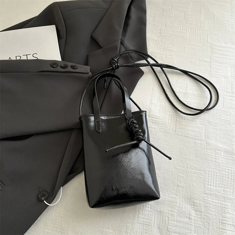 Korean Women Bag Silver Mini Small Square Bag Texture Vogue Versatile Shoulder Purses Crossbody Bag Lady Handbags