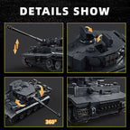 WW2 Military 1/28 Scale Franz Staudegger Tiger Heavy Tank Building Blocks Set War World 2 Tiger Tanks Model Toys For Boys Gifts