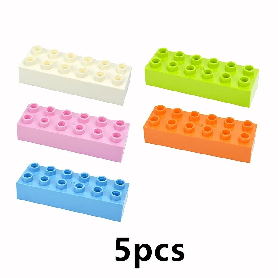 DIY Big Size Bulk Bricks Creative Thick Building Blocks Educational Kid Toys Slope Thin Large Particles Compatible With Duploes