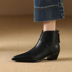 2024 New Autumn Winter Women Boots Fashion Pointed Toe Chelsea Boots for Women Ankle Boots Retro Ladies Women Shoes